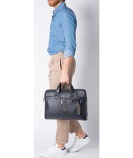 PIQUADRO folder URBAN, PC holder 15,6 ", in leather Black - Work Briefcases - 9