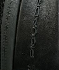 PIQUADRO backpack URBAN FAST-CHECK, PC holder 15,6 ", in leather Black - Laptop backpacks - 4