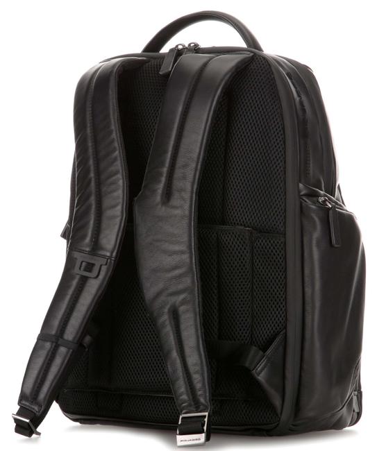backpack URBAN FAST-CHECK, PC holder 15,6 ", in leather Black - Laptop backpacks