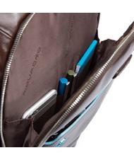 PIQUADRO backpack BLUE SQUARE, 15.6 "PC holder MAHOGANY - Laptop backpacks - 4