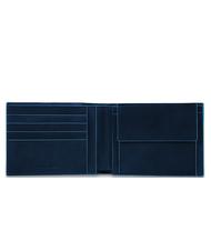 PIQUADRO wallet BLUE SQUARE, in leather, with RFID blue - Men’s Wallets - 2