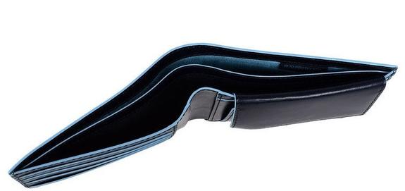 wallet BLUE SQUARE, in leather, with RFID blue - Men’s Wallets