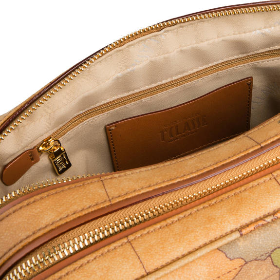 ALVIERO MARTINI 1 ^ CLASS New Basic Shoulder bag, Geo Classic print NATURAL - Women’s Bags