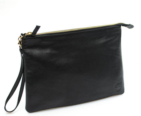  Clutch bag with cuff, in leather BLACK - Women&rsquo;s Bags