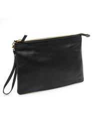 TIMBERLAND  Clutch bag with cuff, in leather BLACK - Women&rsquo;s Bags - 2
