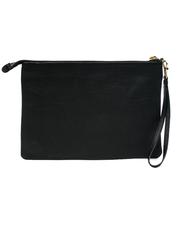TIMBERLAND  Clutch bag with cuff, in leather BLACK - Women&rsquo;s Bags - 3