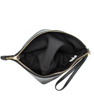 TIMBERLAND  Clutch bag with cuff, in leather BLACK - Women&rsquo;s Bags - 5