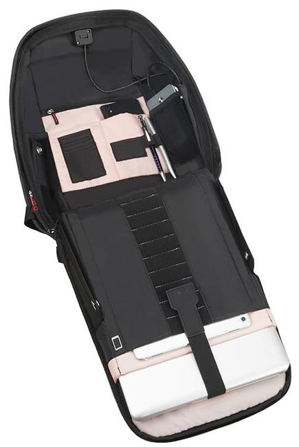 backpack SECURIPAK, with anti-theft system, 14&rdquo; PC case BLACK STEEL - Laptop backpacks
