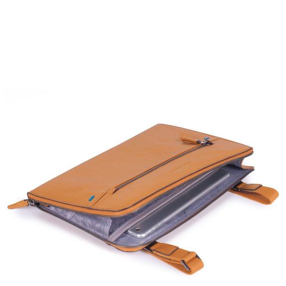 iPad case PIKE, in leather, with shoulder strap LEATHER - Tablet holder& Organizer