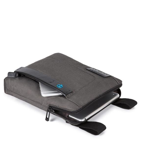 bag PULSE P16 line, iPad holder CHEVRON / GRAY - Over-the-shoulder Bags for Men