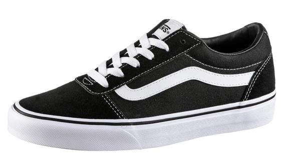 Low  sneakers WARD, in suede and canvas BLACK / WHITE - Women’s shoes