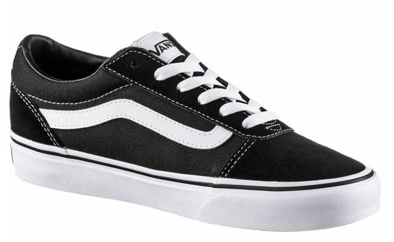 Low  sneakers WARD, in suede and canvas BLACK / WHITE - Women’s shoes