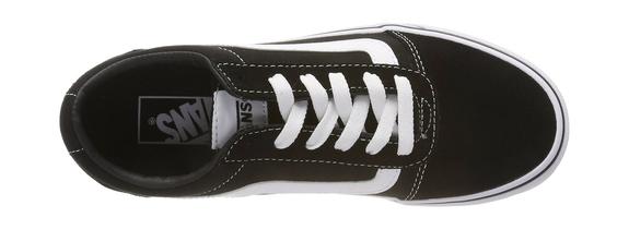 Low  sneakers WARD, in suede and canvas BLACK / WHITE - Women’s shoes