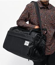 HERSCHEL duffel bag OUTFITTER, with retractable shoulder straps RAVEN CROSSHATCH - Duffle bags - 8