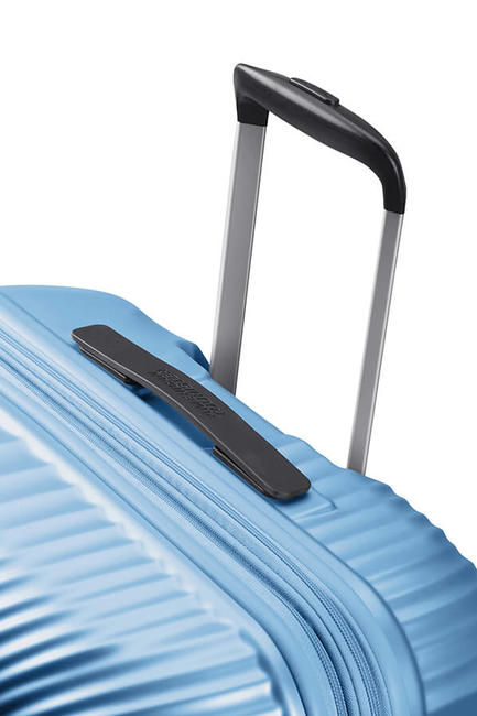 Trolley JETGLAM line, medium size, expandable METALLIC POWDER BLUE - Rigid Trolley Cases