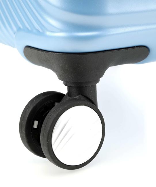 Trolley JETGLAM line, medium size, expandable METALLIC POWDER BLUE - Rigid Trolley Cases
