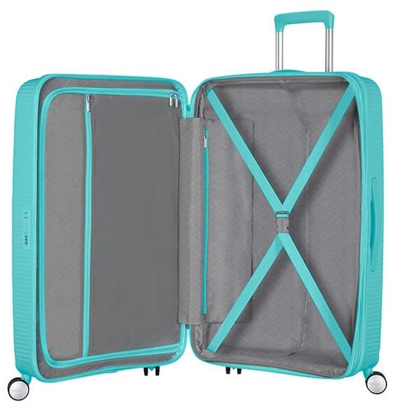 SOUNDBOX SPINNER Medium trolley, expandable POOLSIDE BLUE - Rigid Trolley Cases