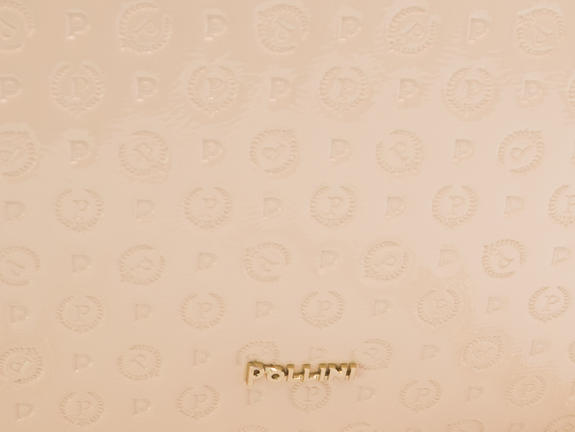 Embossed Heritage Patent leather handbag with shoulder strap nude - Women&rsquo;s Bags