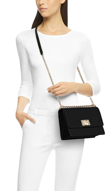 1927 Small Shoulder bag, in leather Black - Women’s Bags