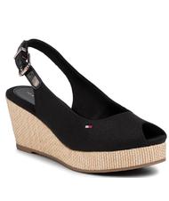 TOMMY HILFIGER TOMMY HILFIGHER Elba Wedge sandals BLACK - Women&rsquo;s shoes - 2