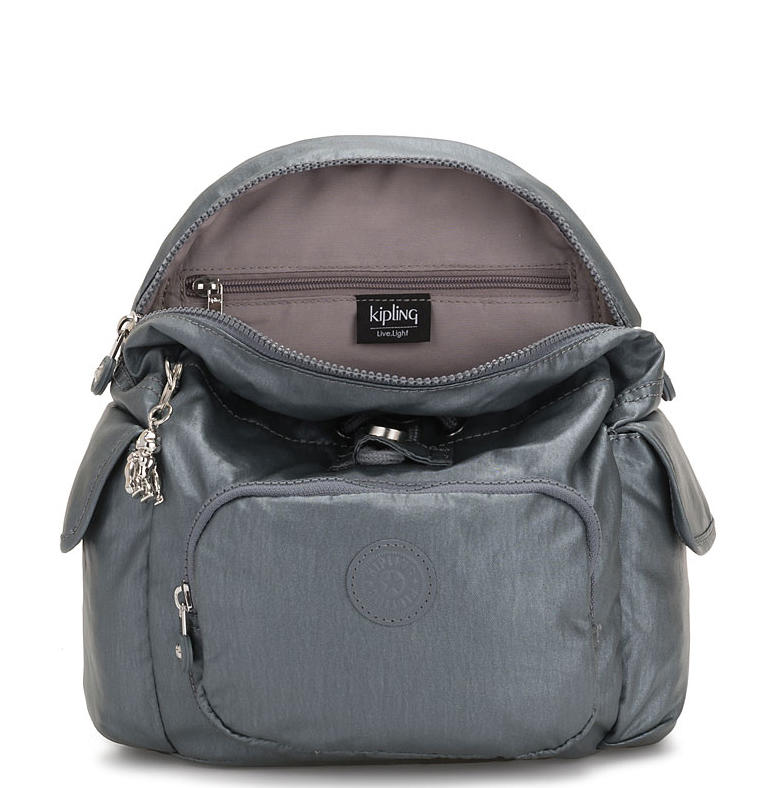Kipling City Pack Mini Shoulder Backpack Steel Gr Metal Shop Online