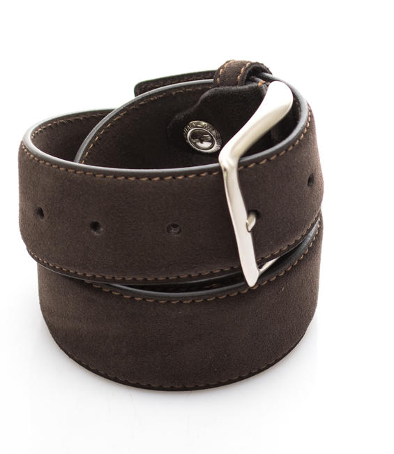 belt CASUAL, in suede leather cocoa - Belts