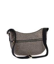 BORBONESE LUNA BAG SMALL ECO LINE LUNA Hobo bag, Small OP / NATURAL / BLACK - Women&rsquo;s Bags - 2