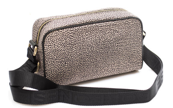CAMERA CASE SMALL ECO LINE Mini shoulder bag, in fabric OP / NATURAL / BLACK - Women&rsquo;s Bags