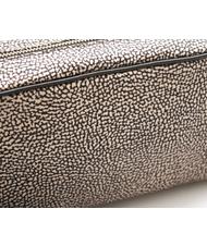 BORBONESE CAMERA CASE SMALL ECO LINE Mini shoulder bag, in fabric OP / NATURAL / BLACK - Women&rsquo;s Bags - 3