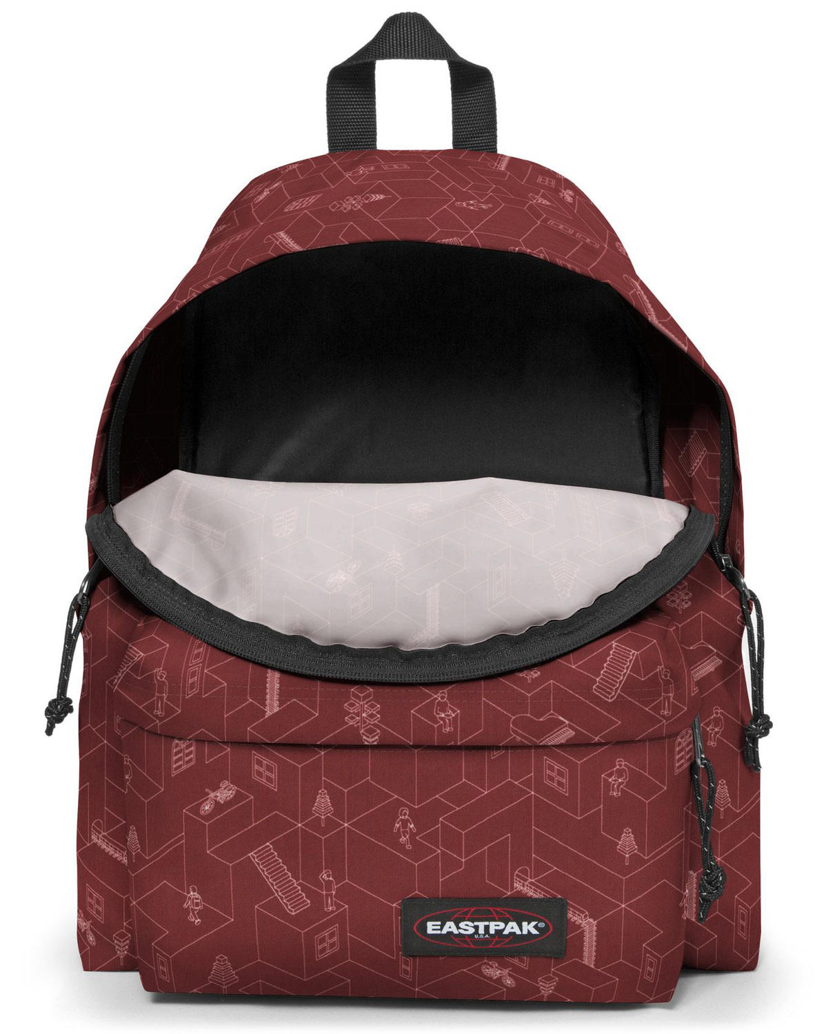 Eastpak Padded Pak r Backpack With All Over Print Blocks Brisk Buy At Outlet Prices