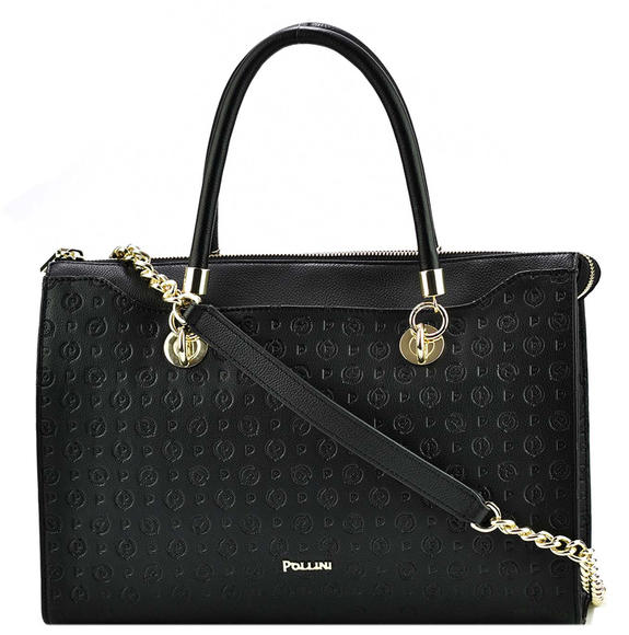 Heritage Embossed Shoulder bag, with shoulder strap Black - Women&rsquo;s Bags