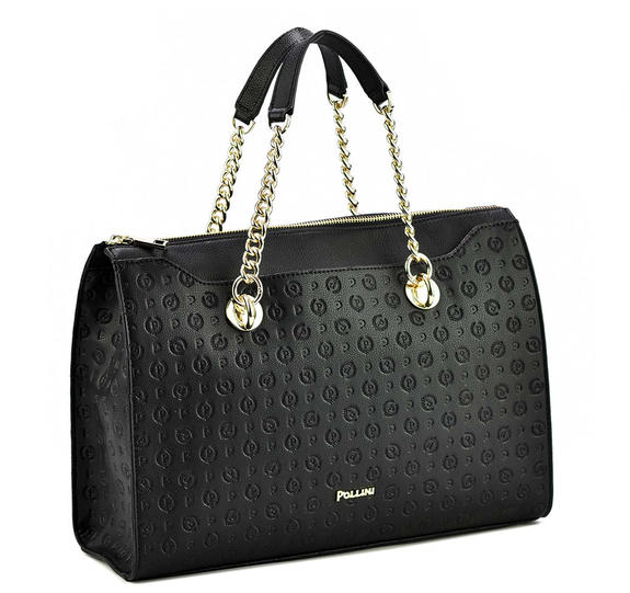 Heritage Embossed Shoulder bag, with shoulder strap Black - Women&rsquo;s Bags