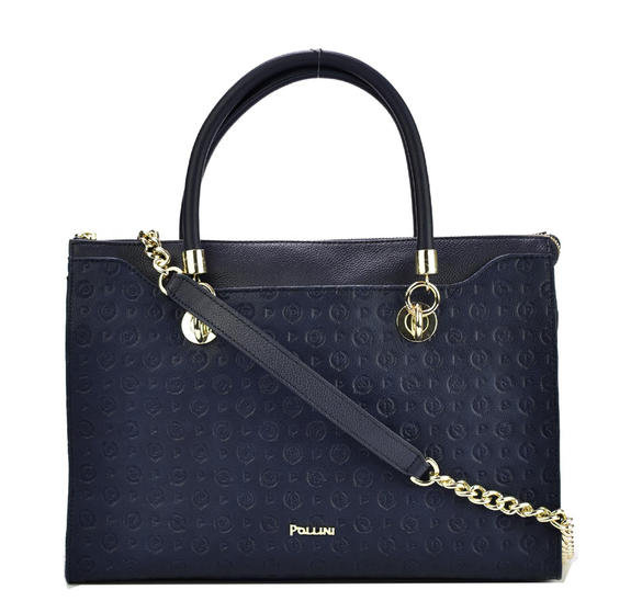 Heritage Embossed Shoulder bag, with shoulder strap blue - Women&rsquo;s Bags