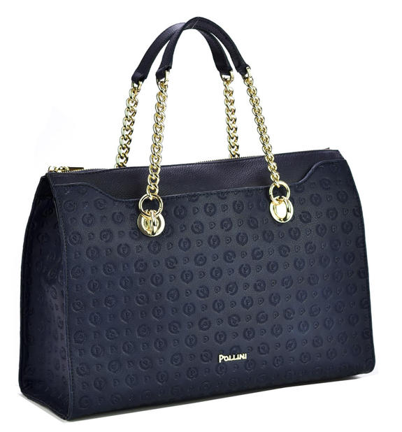 Heritage Embossed Shoulder bag, with shoulder strap blue - Women&rsquo;s Bags