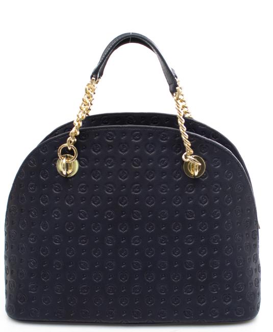 Heritage Embossed Handbag; with shoulder strap blue - Women&rsquo;s Bags