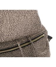 BORBONESE MEDIUM ECO LINE Medium backpack in fabric OP / NATURAL / BLACK - Women&rsquo;s Bags - 3