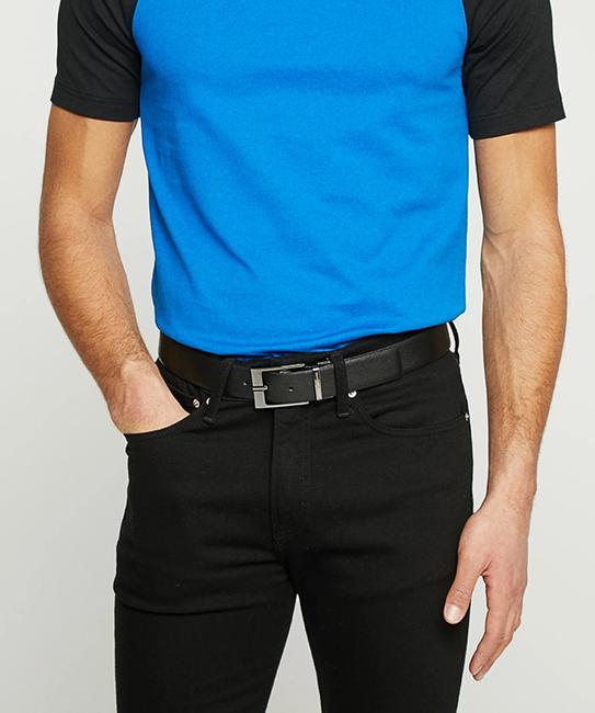 LOGO Reversible belt BLACK / DARK BROWN - Belts