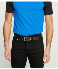 ARMANI EXCHANGE LOGO Reversible belt BLACK / DARK BROWN - Belts - 4