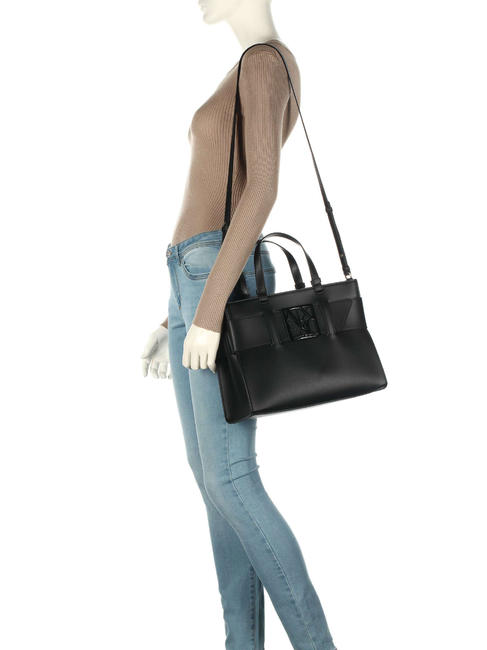 A|X BUCKLE Hand shopper, with shoulder strap Black - Women’s Bags