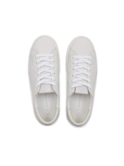  Women's leather sneakers WHITE / WHITE - Women’s shoes
