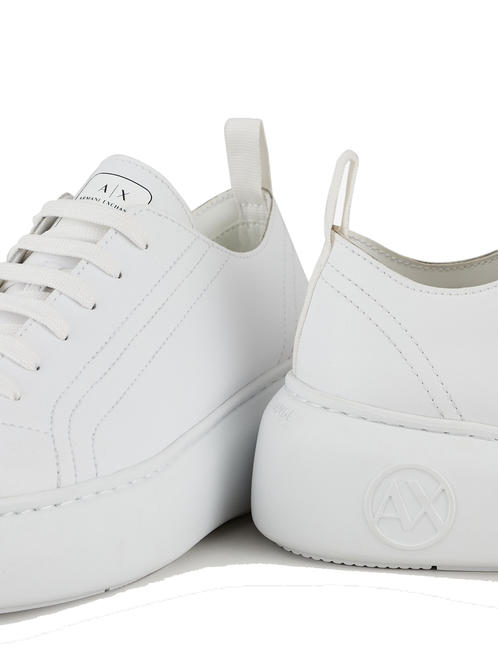 SUPER ACTION Leather sneakers with platform OP WHITE - Women&rsquo;s shoes