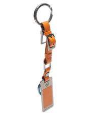 PIQUADRO  WASSILY Charm Keychain in leather and metal - Key holders