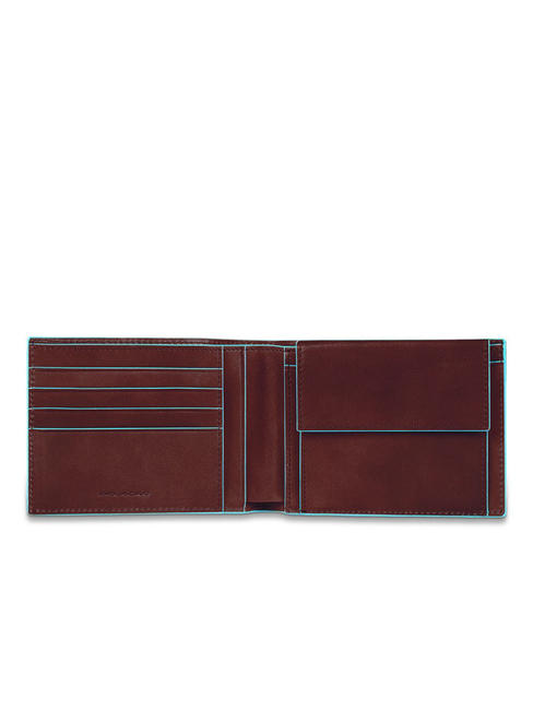 wallet BLUE SQUARE, in leather, with RFID MAHOGANY - Men’s Wallets