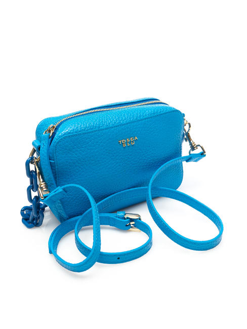  NINFEA Mini shoulder bag, in leather electric blue - Women&rsquo;s Bags