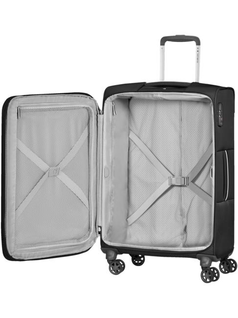 trolley POPSODA, large size BLACK - Semi-rigid Trolley Cases