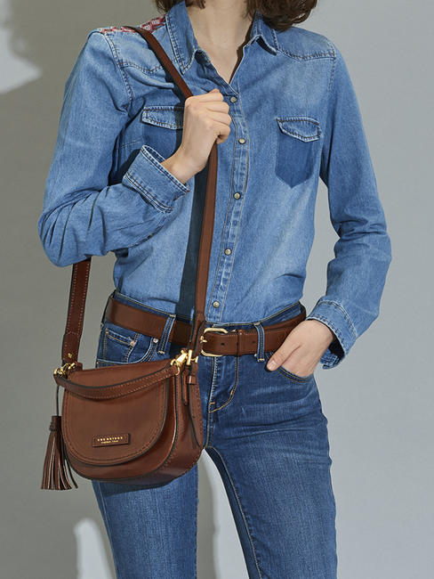  PEARLDISTRICT Mini bag by hand, with shoulder strap BROWN - Women’s Bags