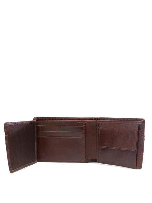 VACCHERECCIA Wallet with flap, in leather BROWN - Men’s Wallets
