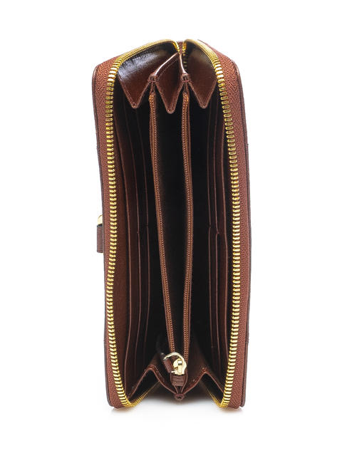 VIGNA  Zip around leather wallet BROWN - Women’s Wallets