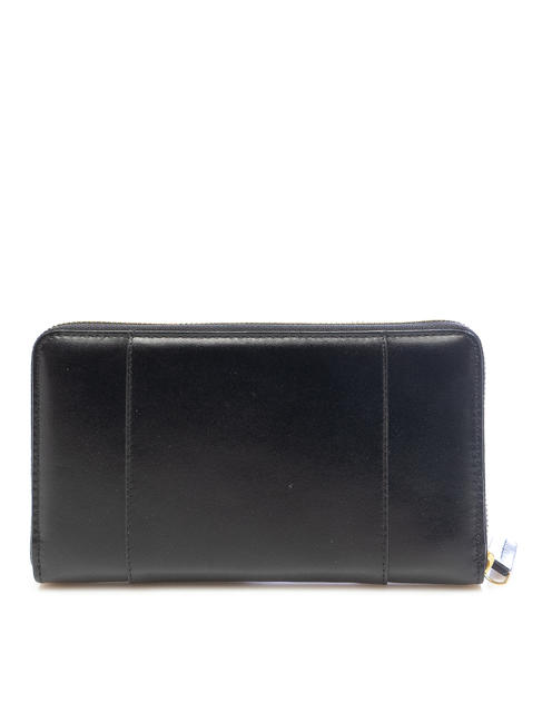 VIGNA  Zip around leather wallet Black Gold - Women’s Wallets