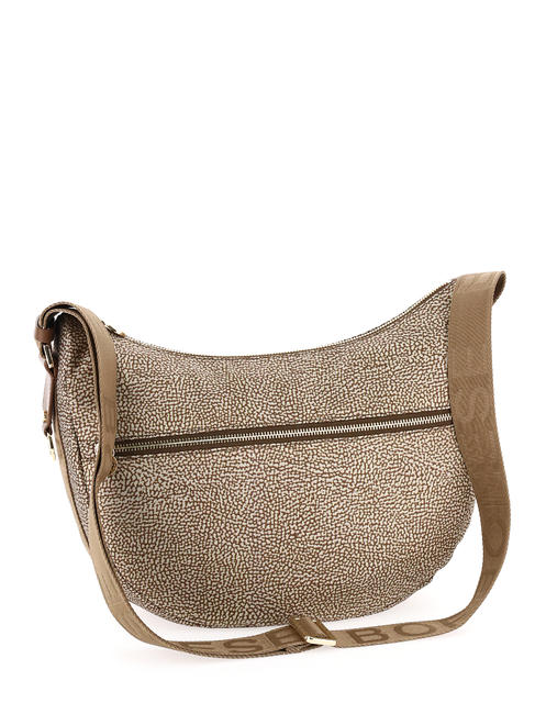 LUNA BAG MIDDLE ECO LINE LUNA Shoulder bag in jet fabric op Beiger sea - Women&rsquo;s Bags